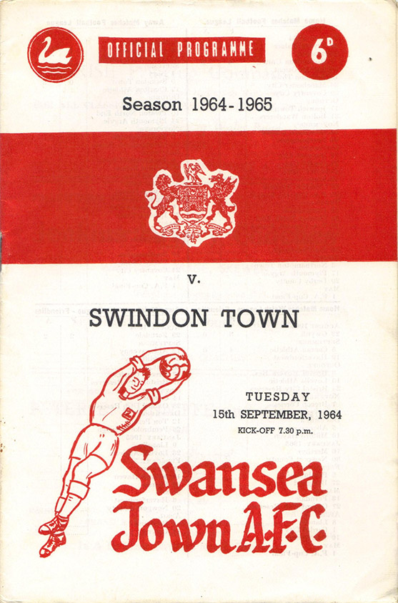 <b>Tuesday, September 15, 1964</b><br />vs. Swansea Town (Away)